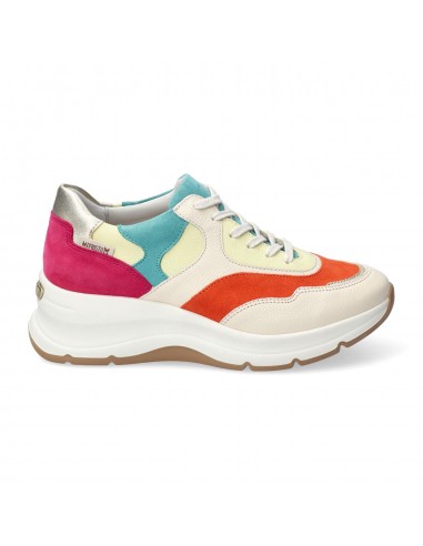 Sneaker femme Mephisto Halbane multicolore en cuir et nubuck, sneaker compensée confortables.