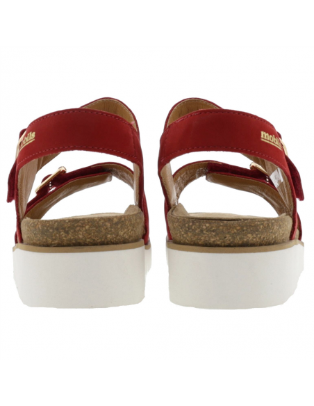 Sandale TARINA Mephisto en cuir rouge (arrière)