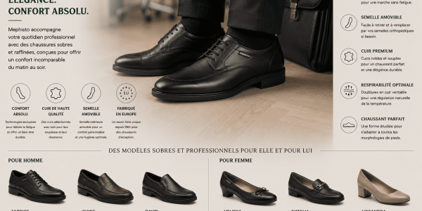 Chaussures pour commerçants et vendeurs : 9 heures debout sans douleur